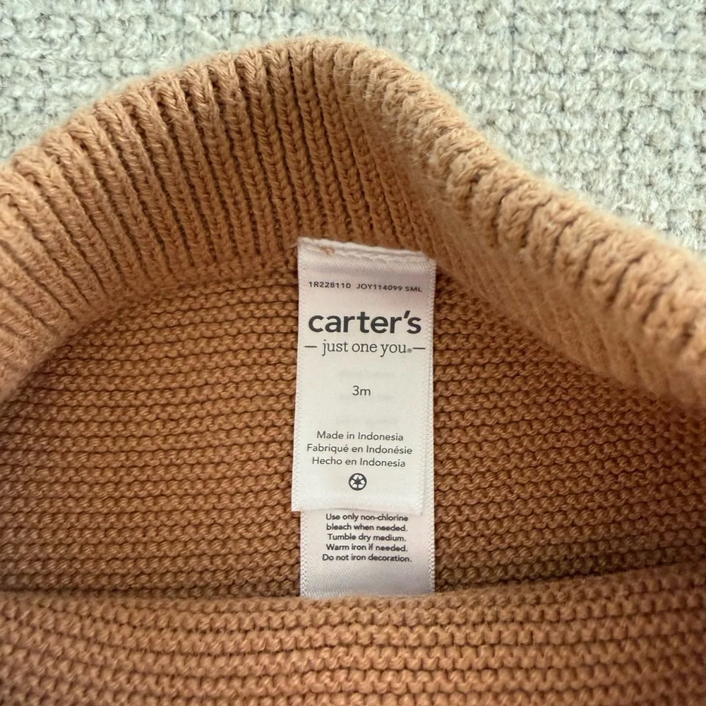 Carter's Warm Knit Baby Sweater in Tan